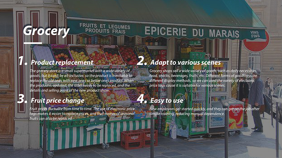 Cases of electronic shelf labels - Grocery Cases of electronic shelf labels - Grocery